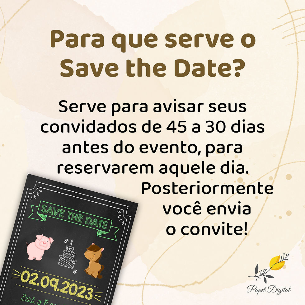 Miniatura: Save the Date Fazendinha Modelo 1
