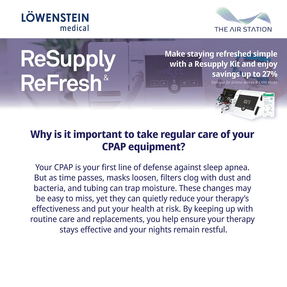 Imej kecil: Lowenstein Resupply Kit - Mask with Pollen Filters, Coarse Filters And Tubing -