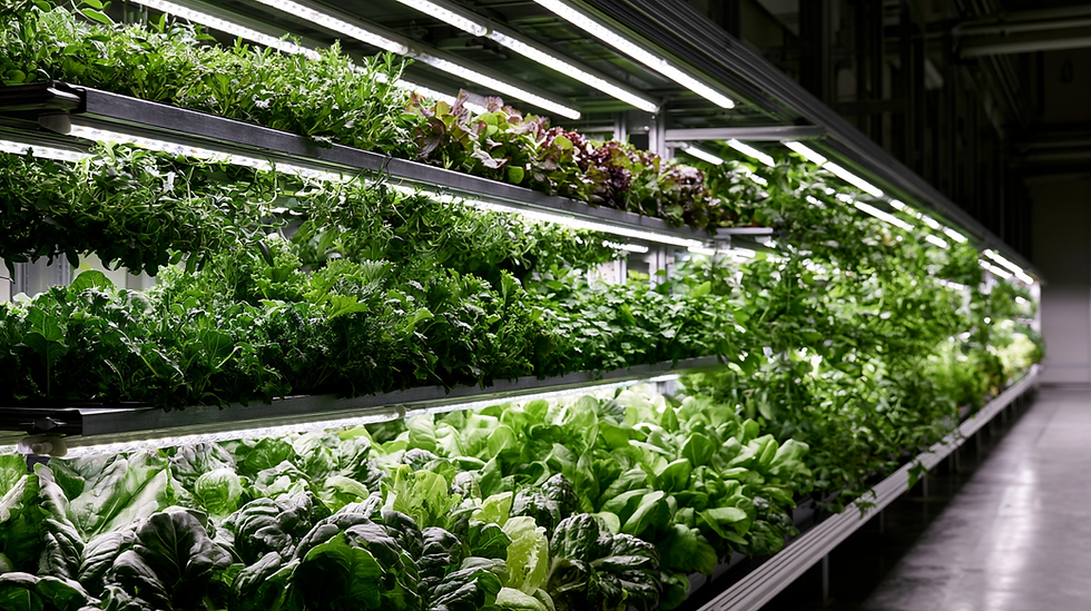 vertical farm LED grow lights light intensity effect on plant growth morphology compact vs elongated plants