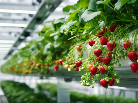 Strawberry Cultivation with LED Grow Lights