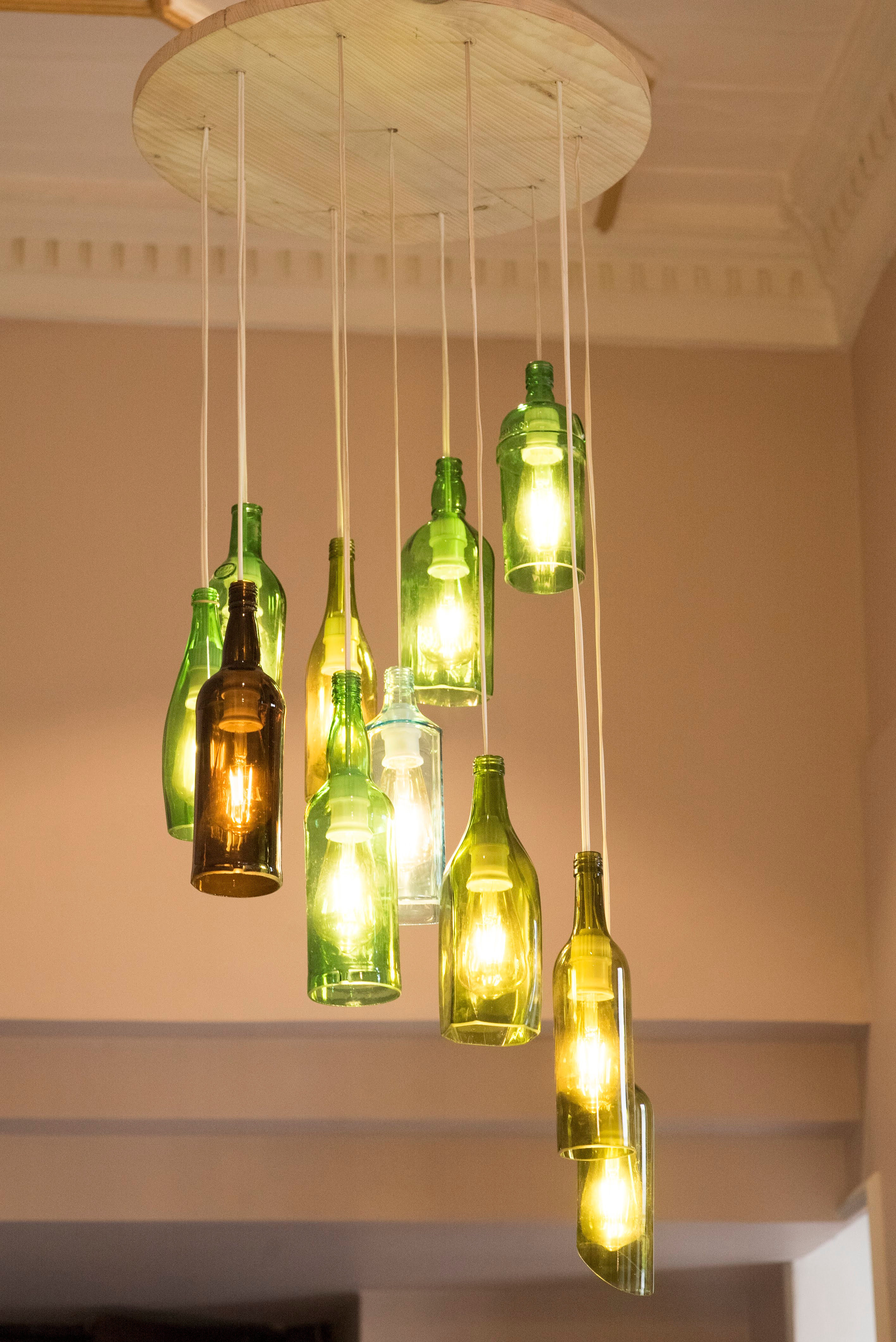 Wine Bottle Lamp Mowaredesign