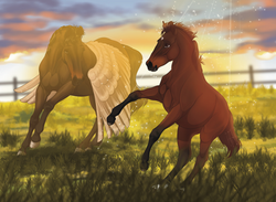 Qia et Nebsen, devenu orphelin suite au départ prématuré de Qia.