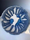 Blue and White Drip Bowl