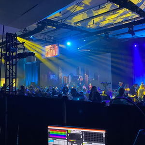Wells Fargo Annual Meeting Lighting Display