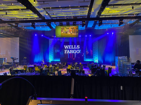 Wells Fargo Annual Meeting Lighting Display