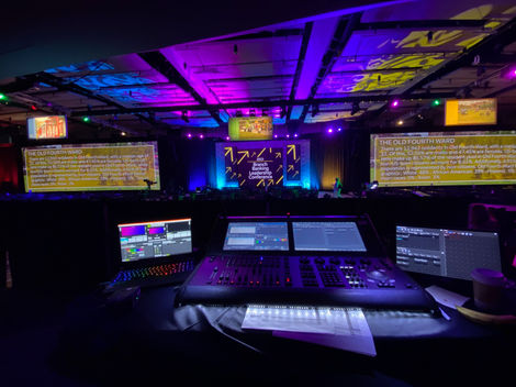 Wells Fargo Annual Meeting Lighting Display