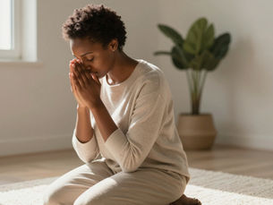 Woman in prayer and meditation