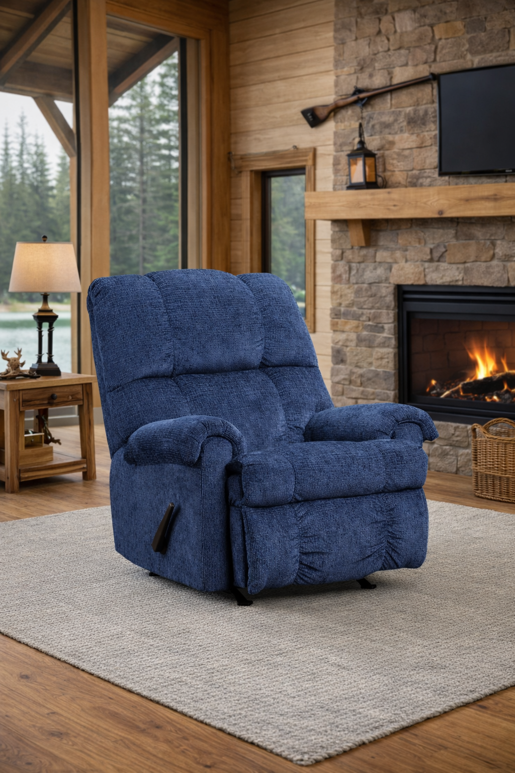 Washington 9010 Navy Rocker Recliner