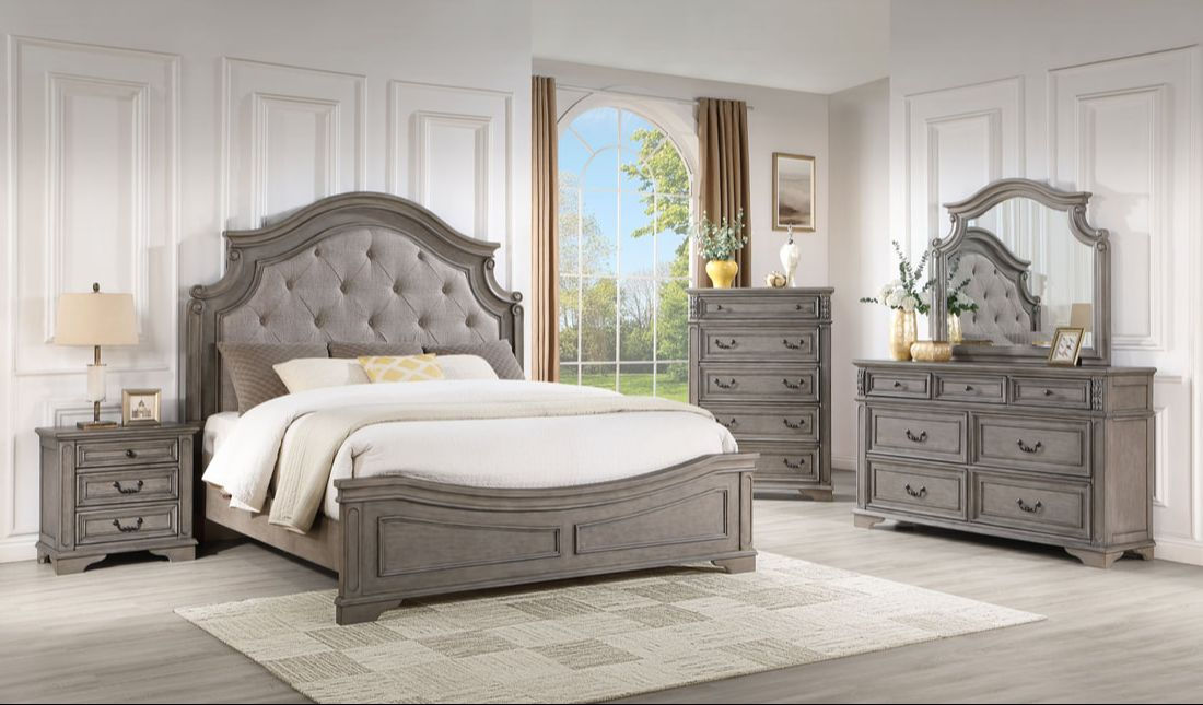 B6010 Antique Grey Nightstand