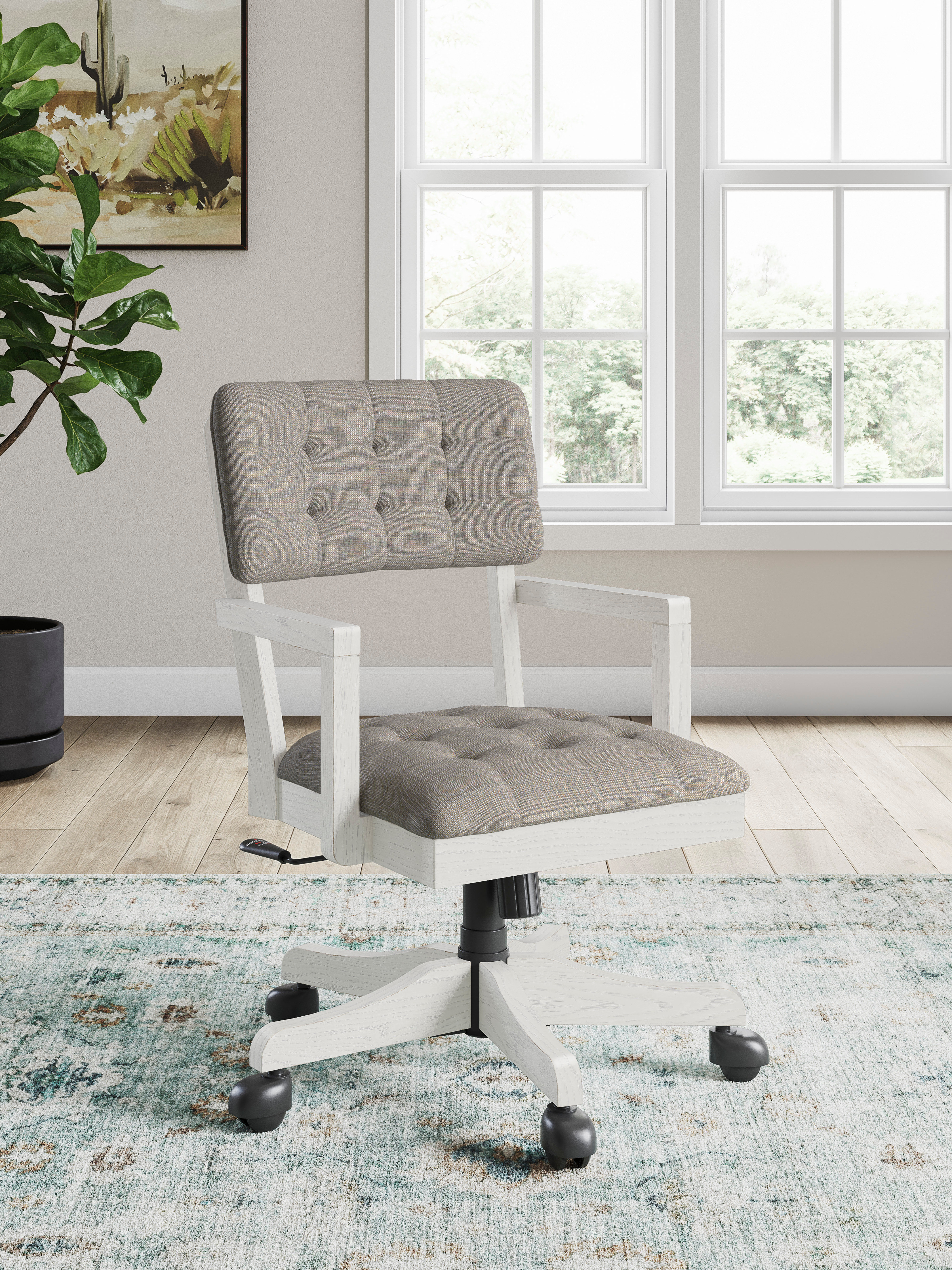 Ashley H742-01A Antique White Office Chair