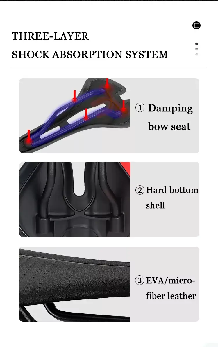 Thumbnail: Bicycle Saddle (Black-Blue)