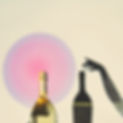 Photo d'Edgar Berg pour Ruinart représentant l'ombre d'une main avec une bouteille de champagne blanc de blancs de Ruinart