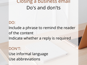 Closing a business email in English - do's and don'ts