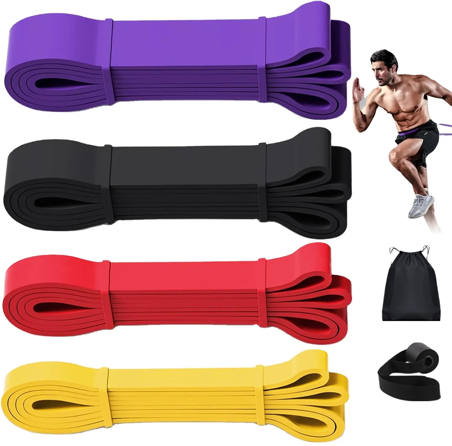Fitness Resistance Bands Set Latex Mini Loop Bands Pull Up Assist Power Exercis