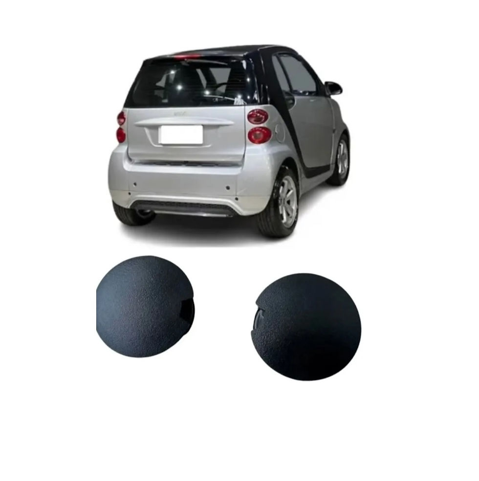 Miniatura: Par Tampa Gancho Reboque Smart Fortwo 451 Frontal Traseiro