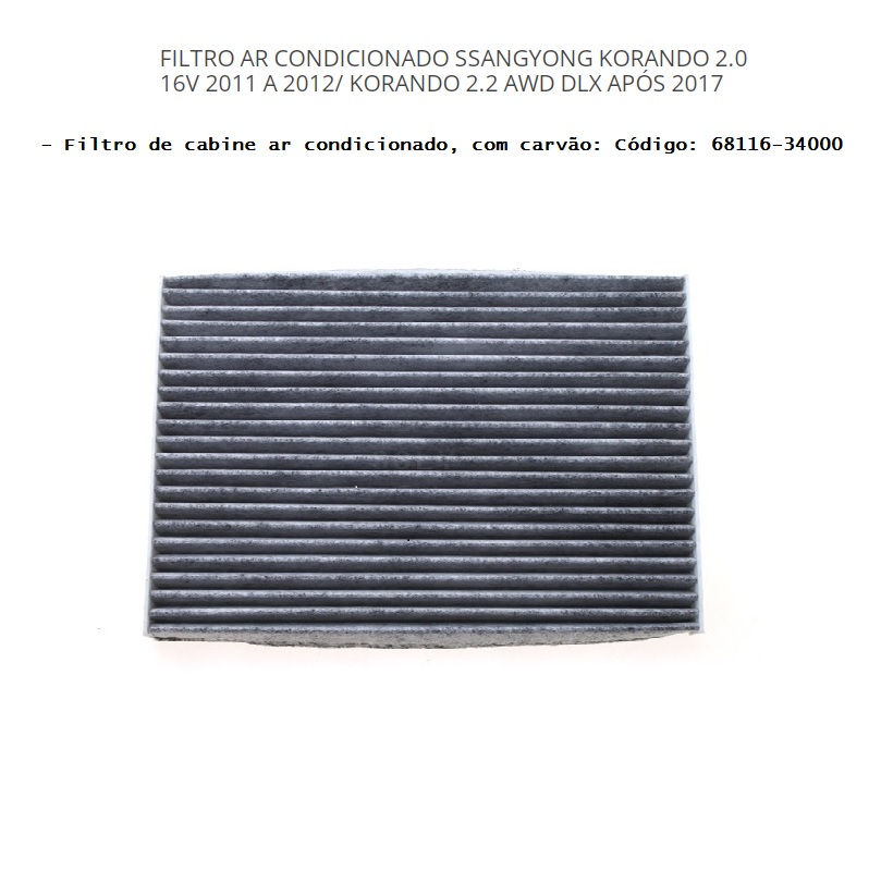 Miniatura: Kit Filtros: Óleo, Cabine, Combustível, Ar, Ssangyoung