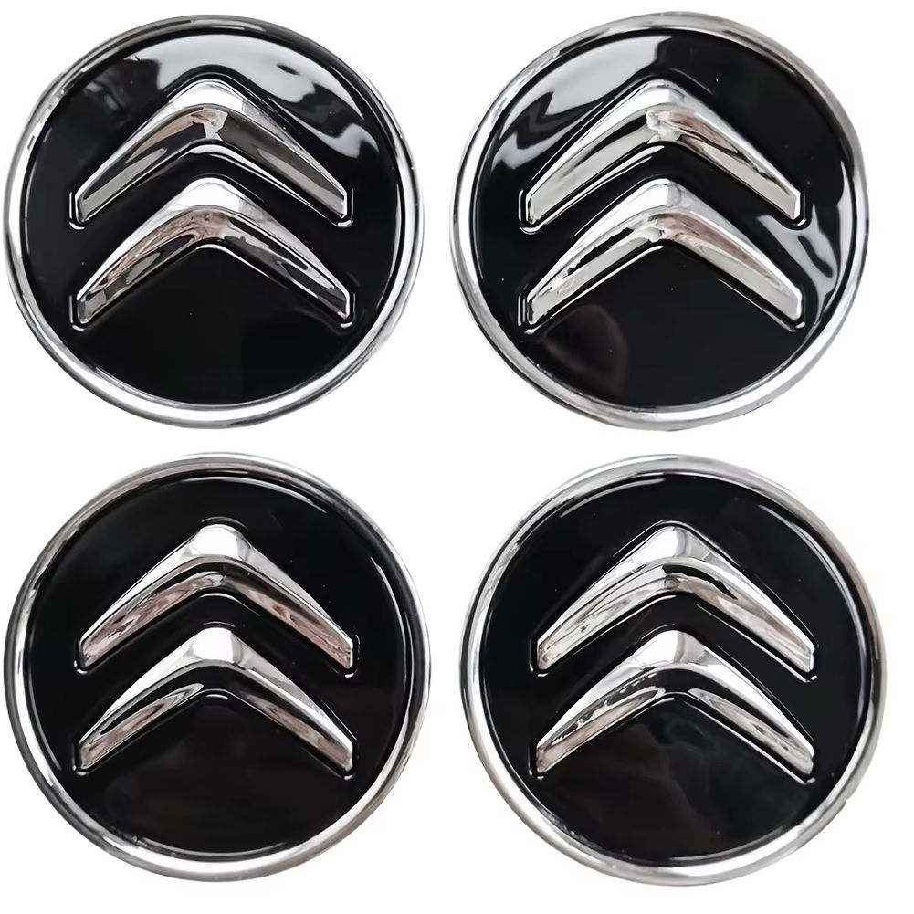 Par Calota Centro Tampa De Roda Citroen C1, C3, C4, C5, Ds3.