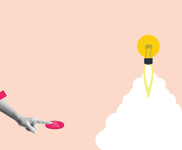Finger push start button. concept of New startup launch, business ideas, and creativity.jp