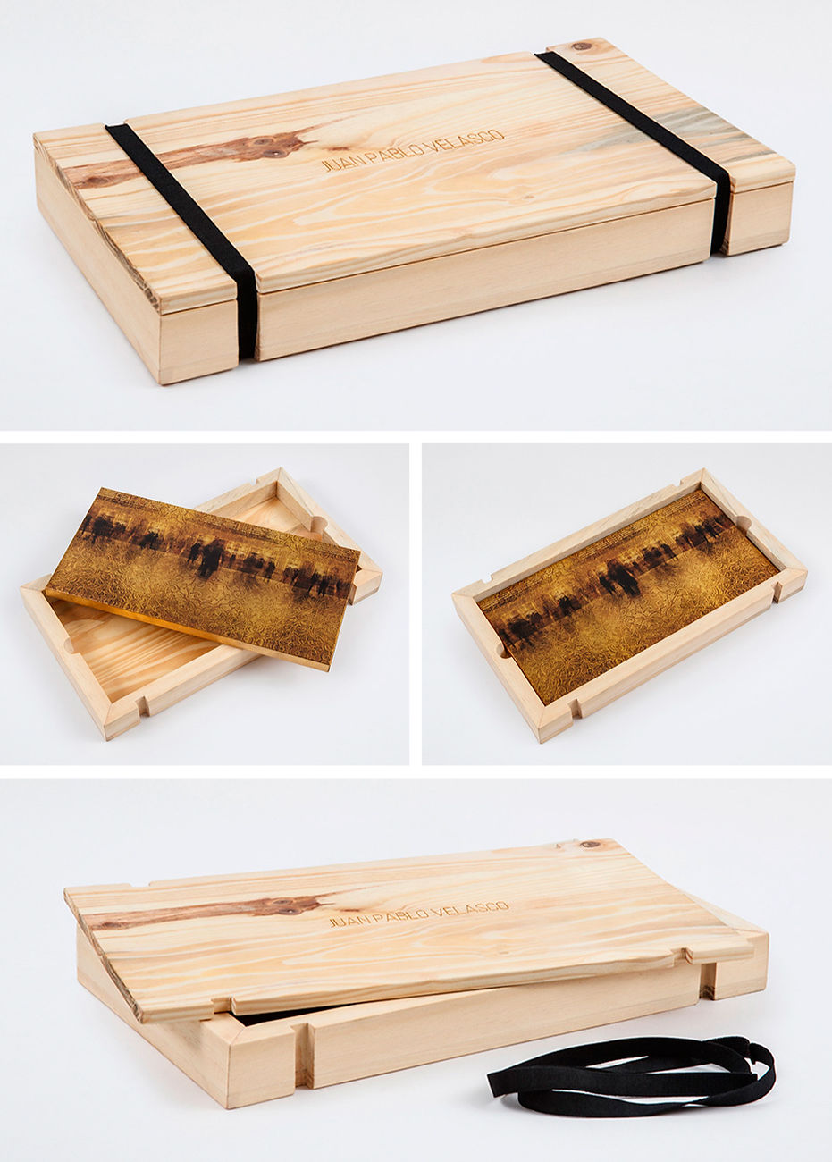 Diseño de empaque ecológico, materiales reciclables, bajo impacto, arte, Wood, madera, packaging