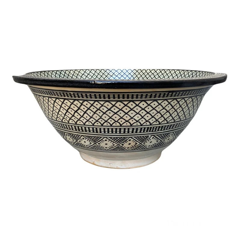 Moroccan Tribal Ceramic Round Sink
