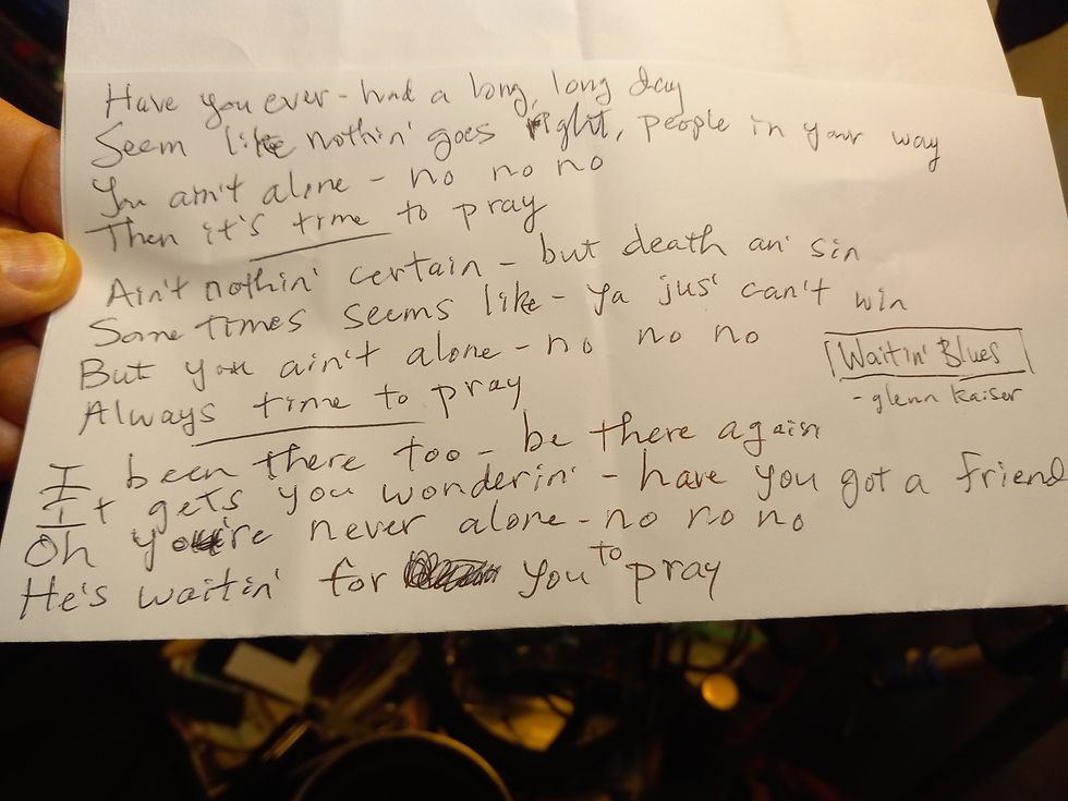  "Waitin' Blues" -by Glenn Kaiser