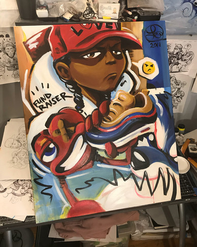 Fundraiser painting