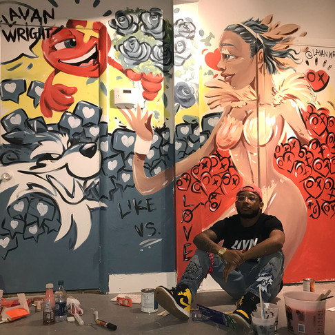 Like versus love mural lavan wright