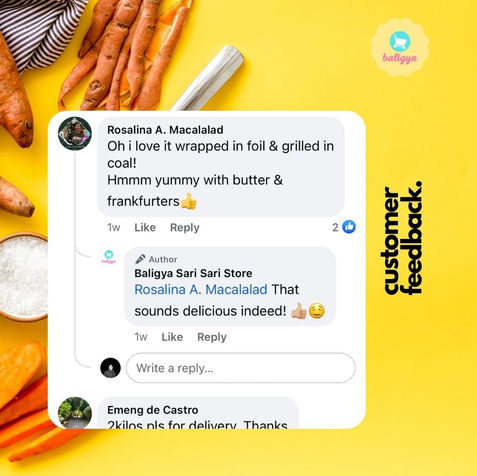 1 Customer Review Feedback Orange Kalim-Aw Sweet Potato Baligya Store Online Grocery Deliv