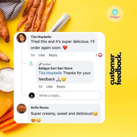 2 Customer Review Feedback Orange Kalim-Aw Sweet Potato Baligya Store Online Grocery Deliv