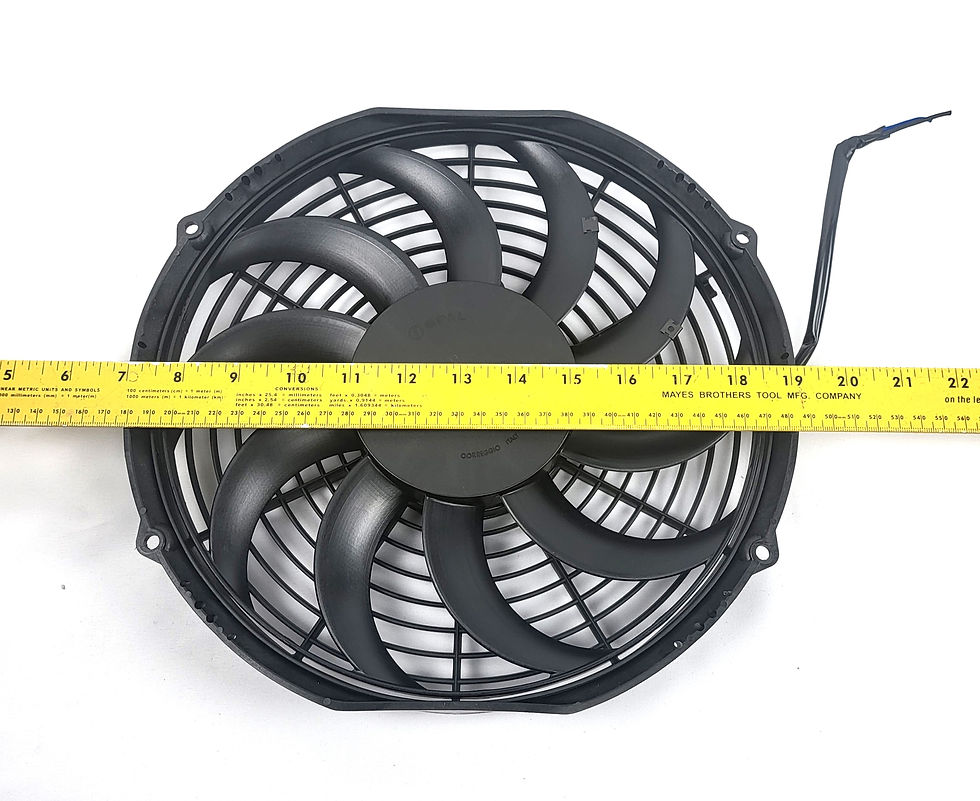 Thumbnail: Fan Motor Assembly 11" Puller 24V skewed Blade SPAL PT# 17020064 MRap