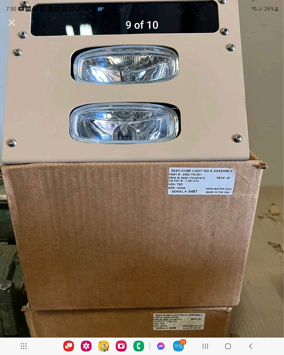 Thumbnail: IBIS TEK LED Light Bar Kit w/ Motorized Search Lights MILITARY HMMWV, Humvee, MR