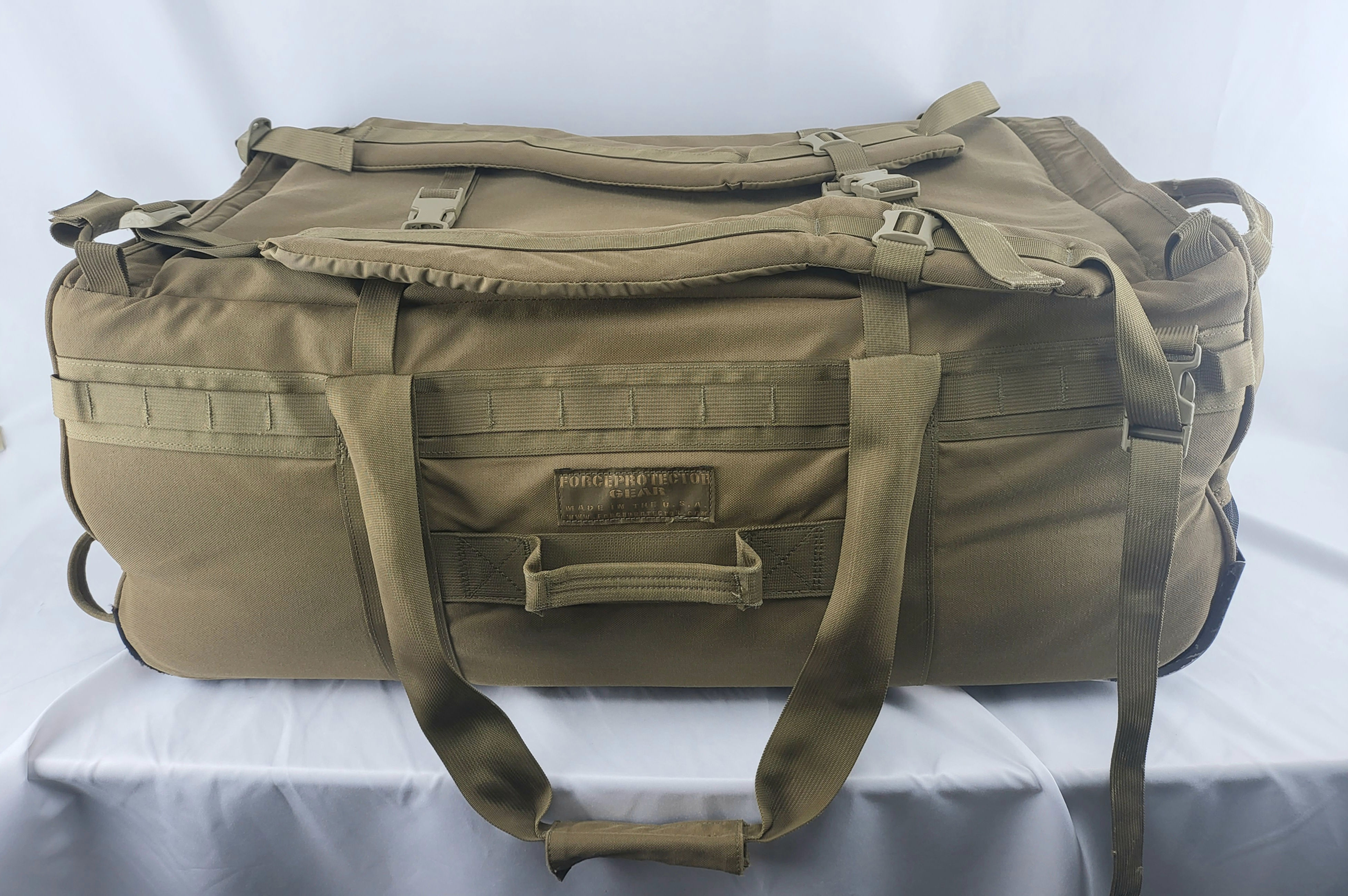 USMC Force Protector Deployment Bag - Military Coyote Travel Bag on Wheels