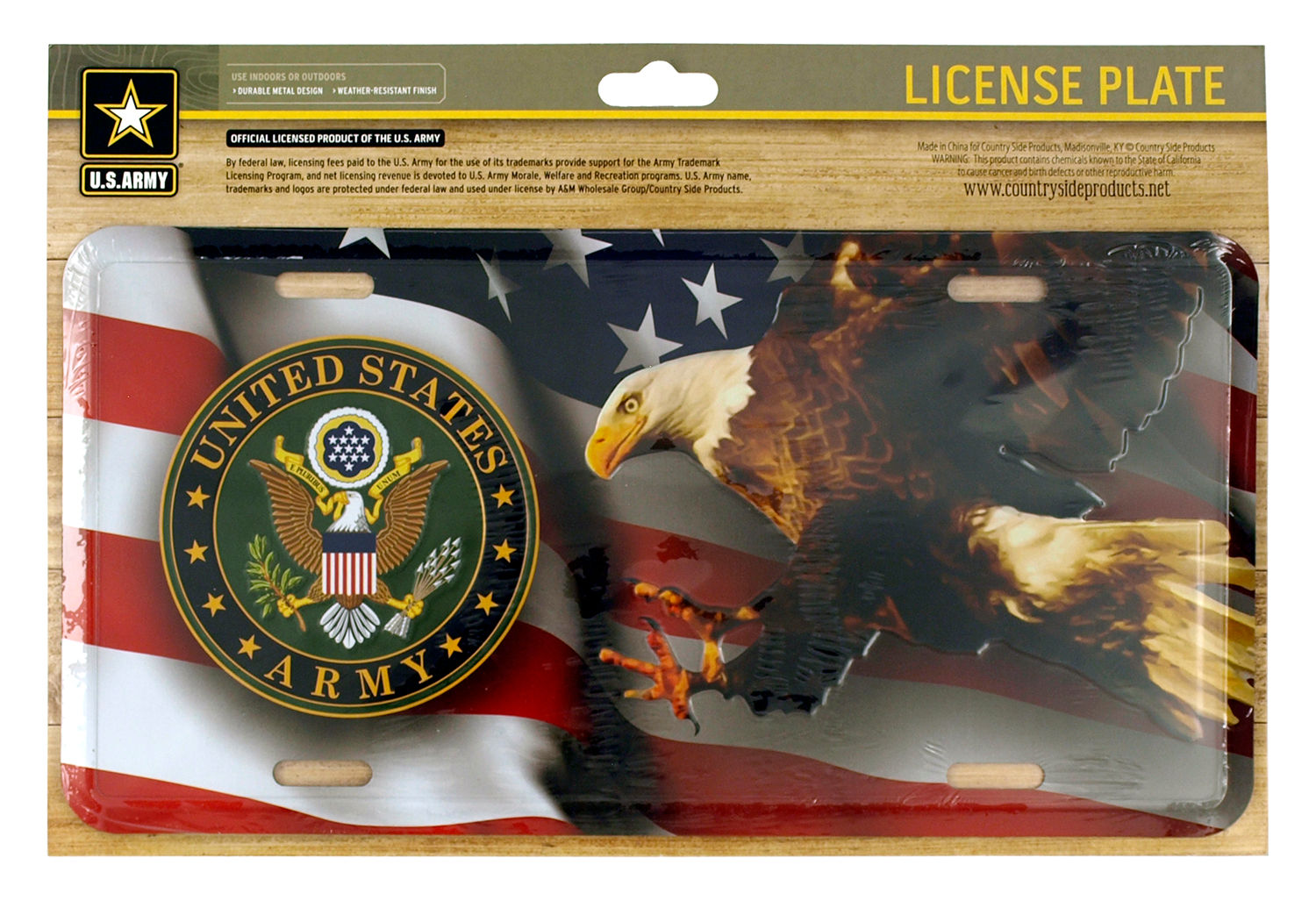 US Army American Eagle License Plate
