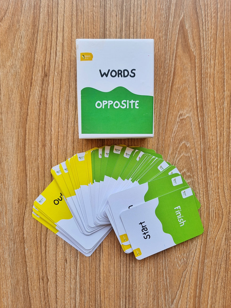 Thumbnail: Matching opposite flashcards in a memory game