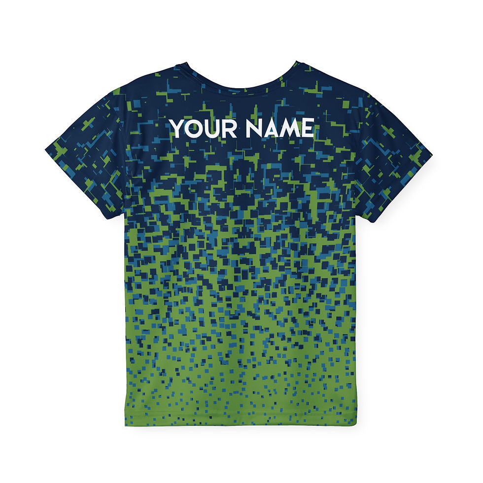Thumbnail: Bamford Youth | Personalized Navy Green Halftone | Sports Performance Jersey 