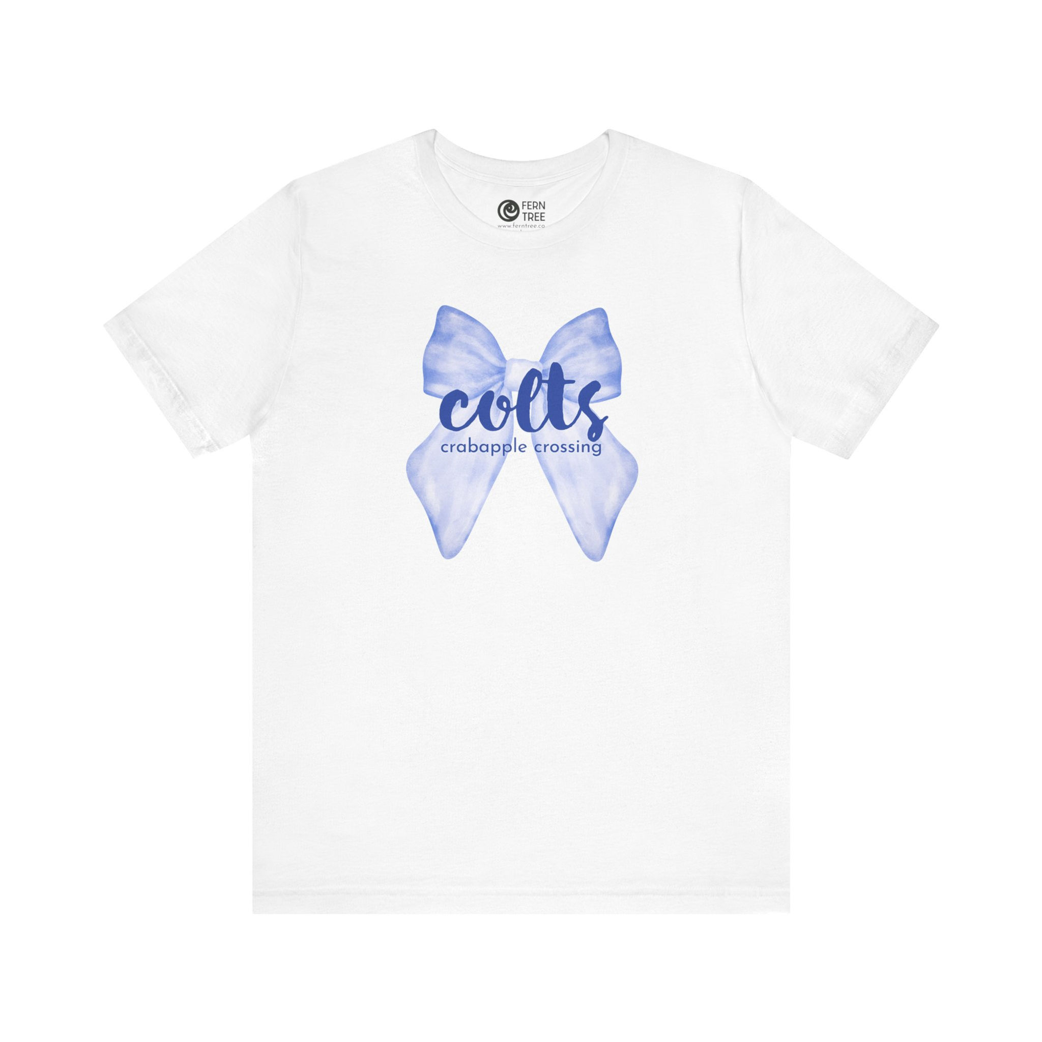CCES Adult Colts Coquette Bow Tee | S - 3XL | White