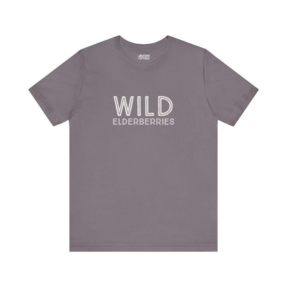 Thumbnail: Gray t-shirt with "Wild Elderberries" text