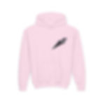 Pink youth hoodie with embroidered unicorn design