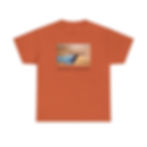 Heather red t-shirt depicting aerial firefighting in Greybull, Wyoming.
