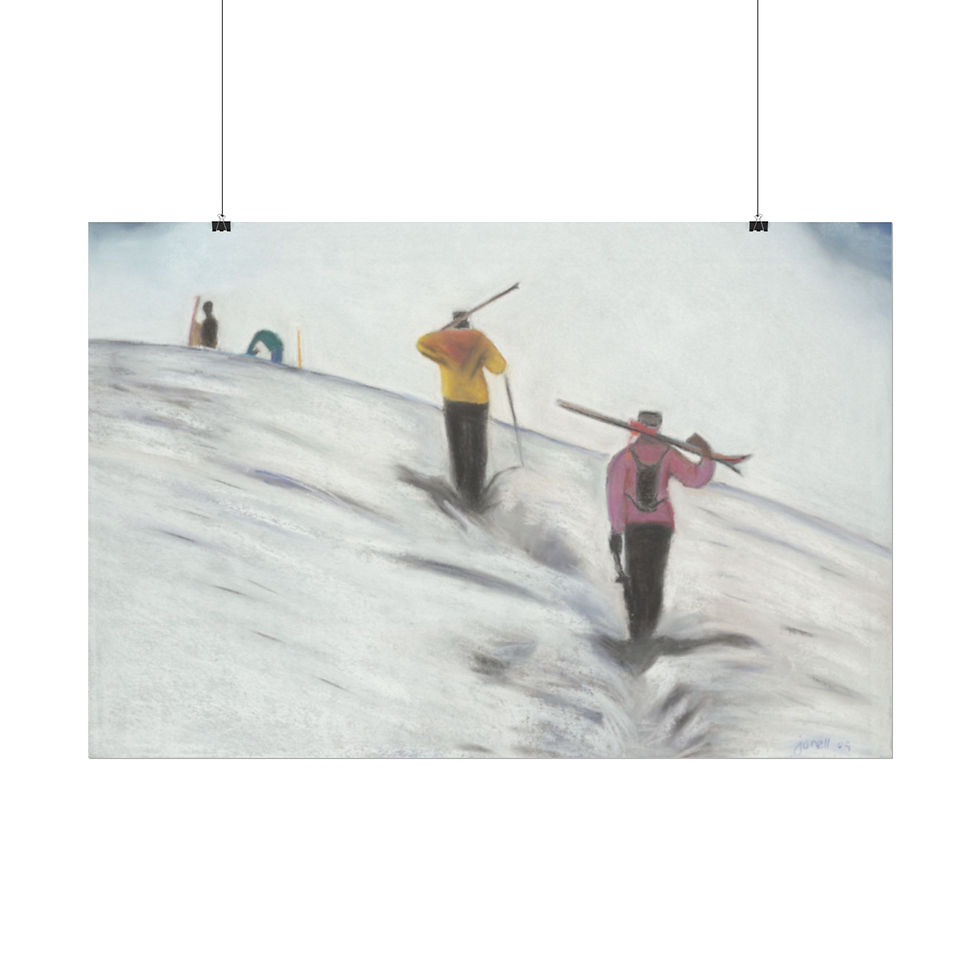 Thumbnail: Ridge Runners | Textured Watercolor Poster | 36" x 24"