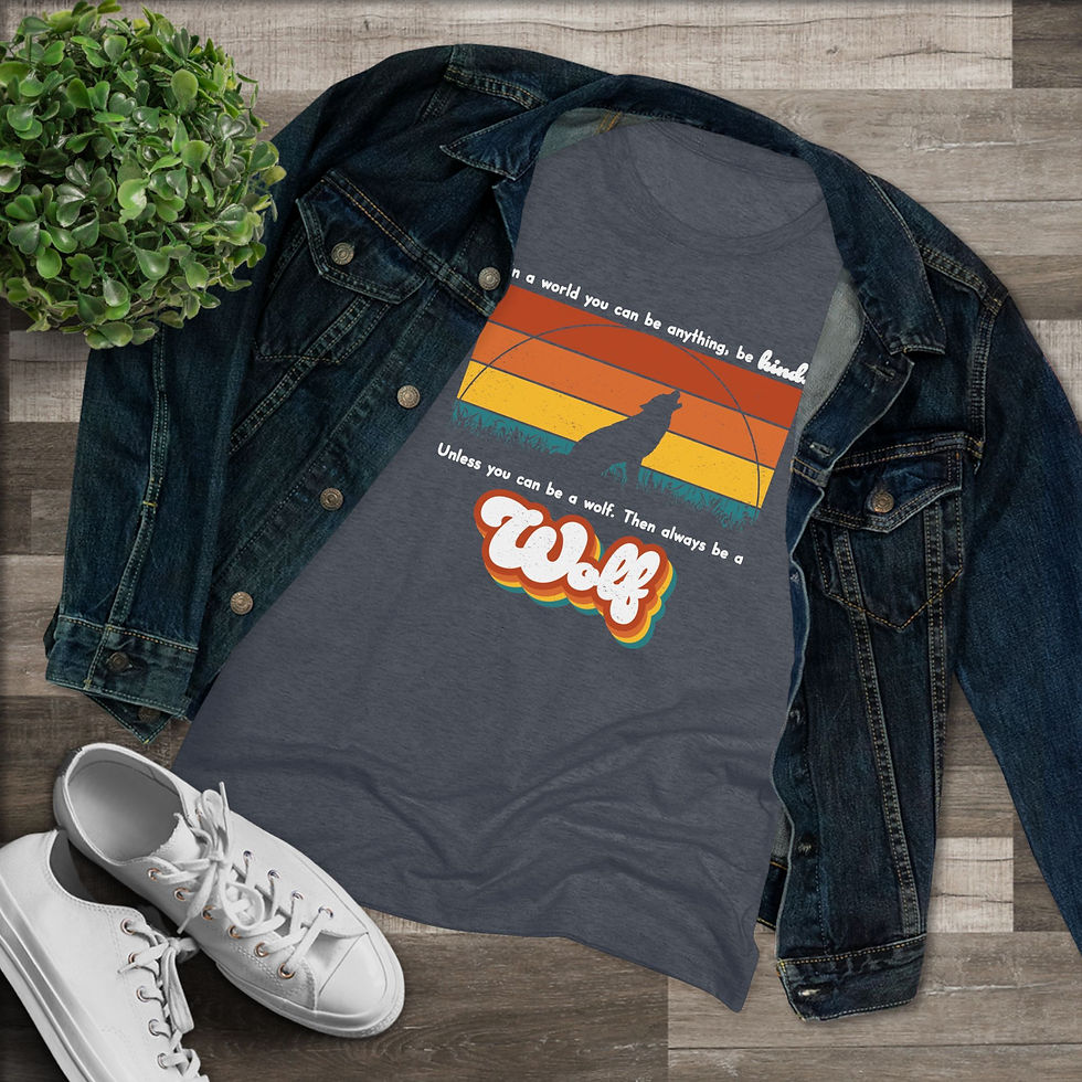 Thumbnail: Be Kind. Be a Wolf. | Women's Triblend Tee 