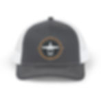 Gray Museum of Flight trucker hat with airplane emblem