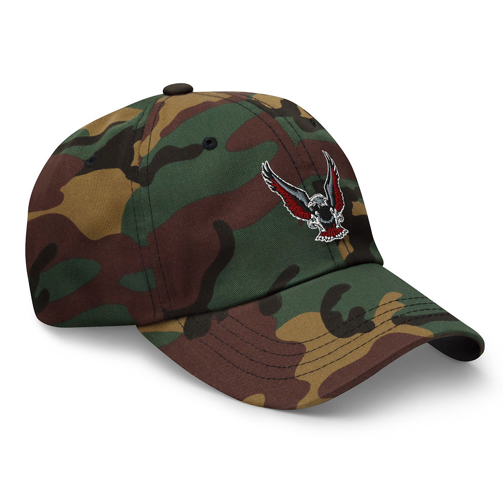 Thumbnail: Wellington | Embroidered Eagle Front + Back | Camo Dad hat