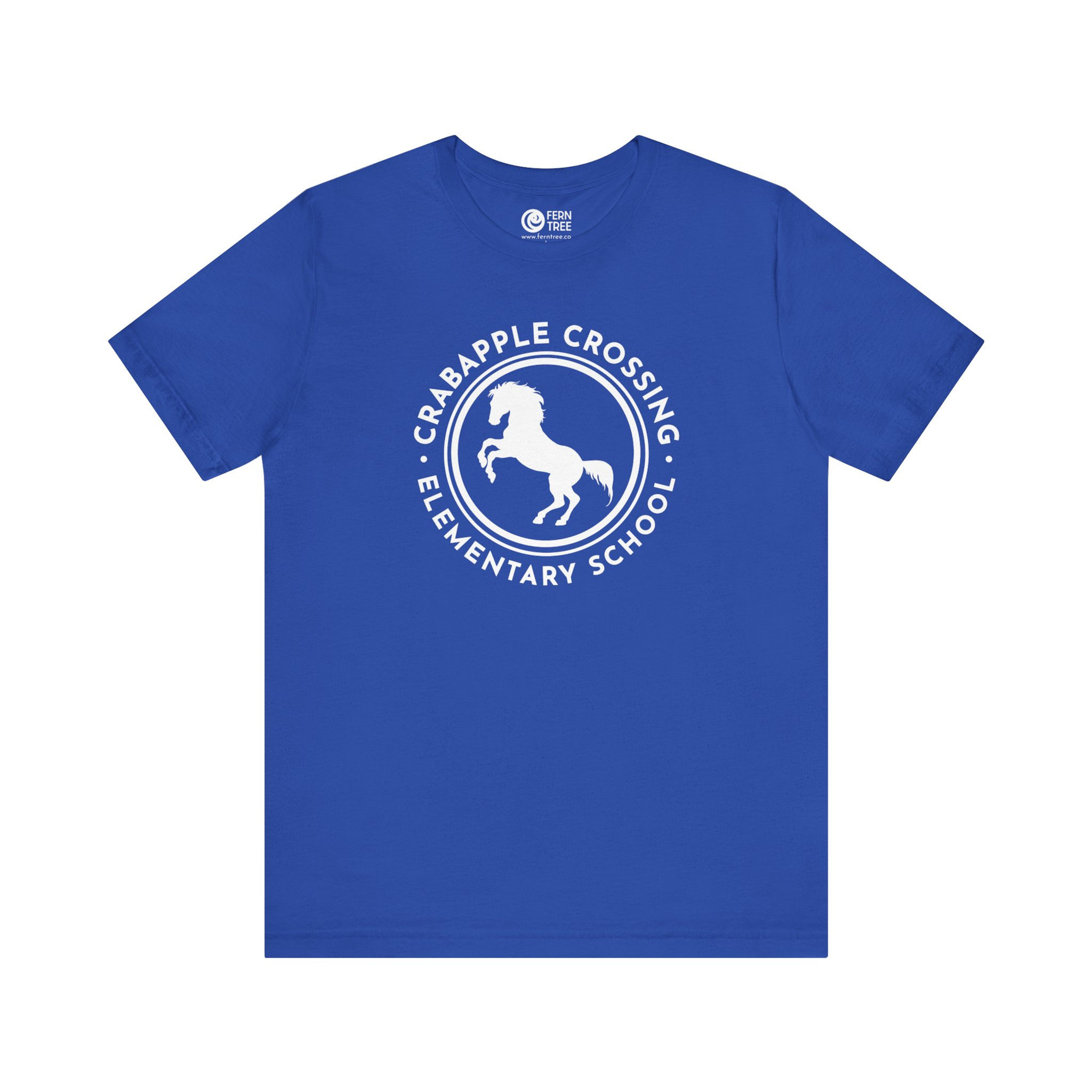 Royal blue Crabapple Crossing Elementary School t-shirt