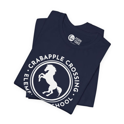 Crabapple Crossing Elementary School navy t-shirt