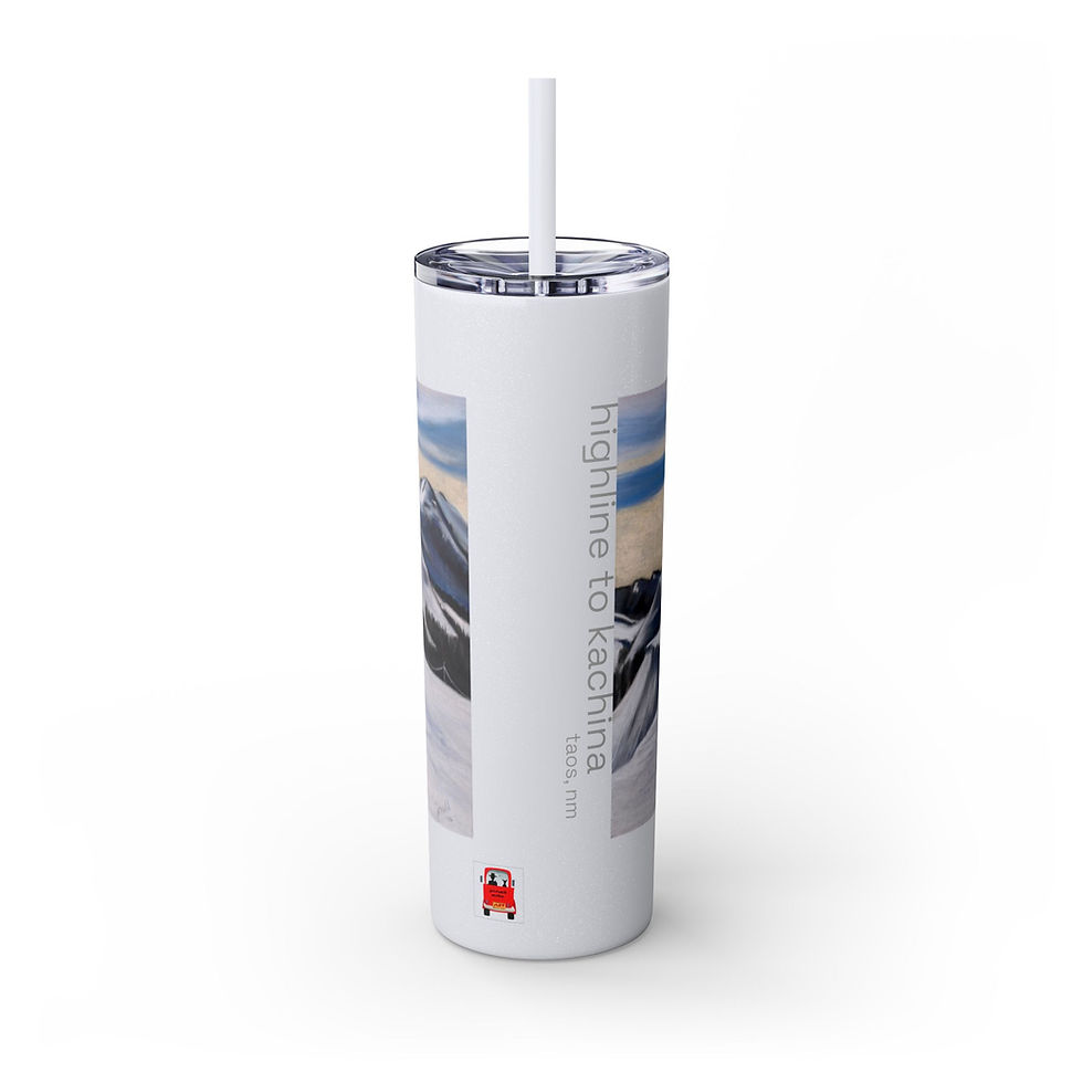 Thumbnail: Highline to Kachina | Skinny Tumbler with Straw | 20oz | Glitter Iceberg