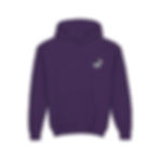 Purple youth hoodie with embroidered unicorn