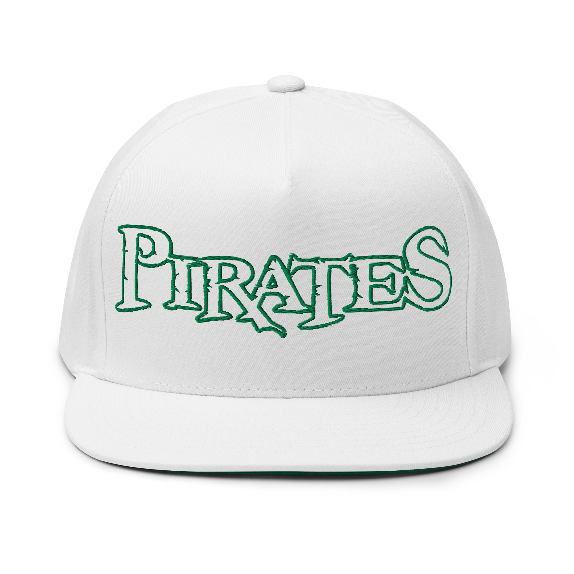 CLPE | Embroidered Green Pirates Flat Bill Cap