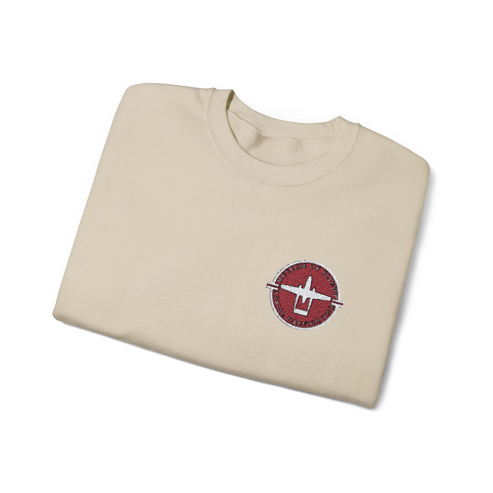 Beige adult t-shirt with airplane logo