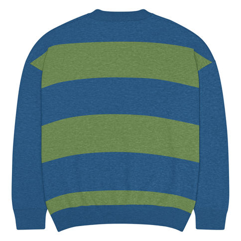 Blue and green striped knitted sweater Bamford Elementary PSD